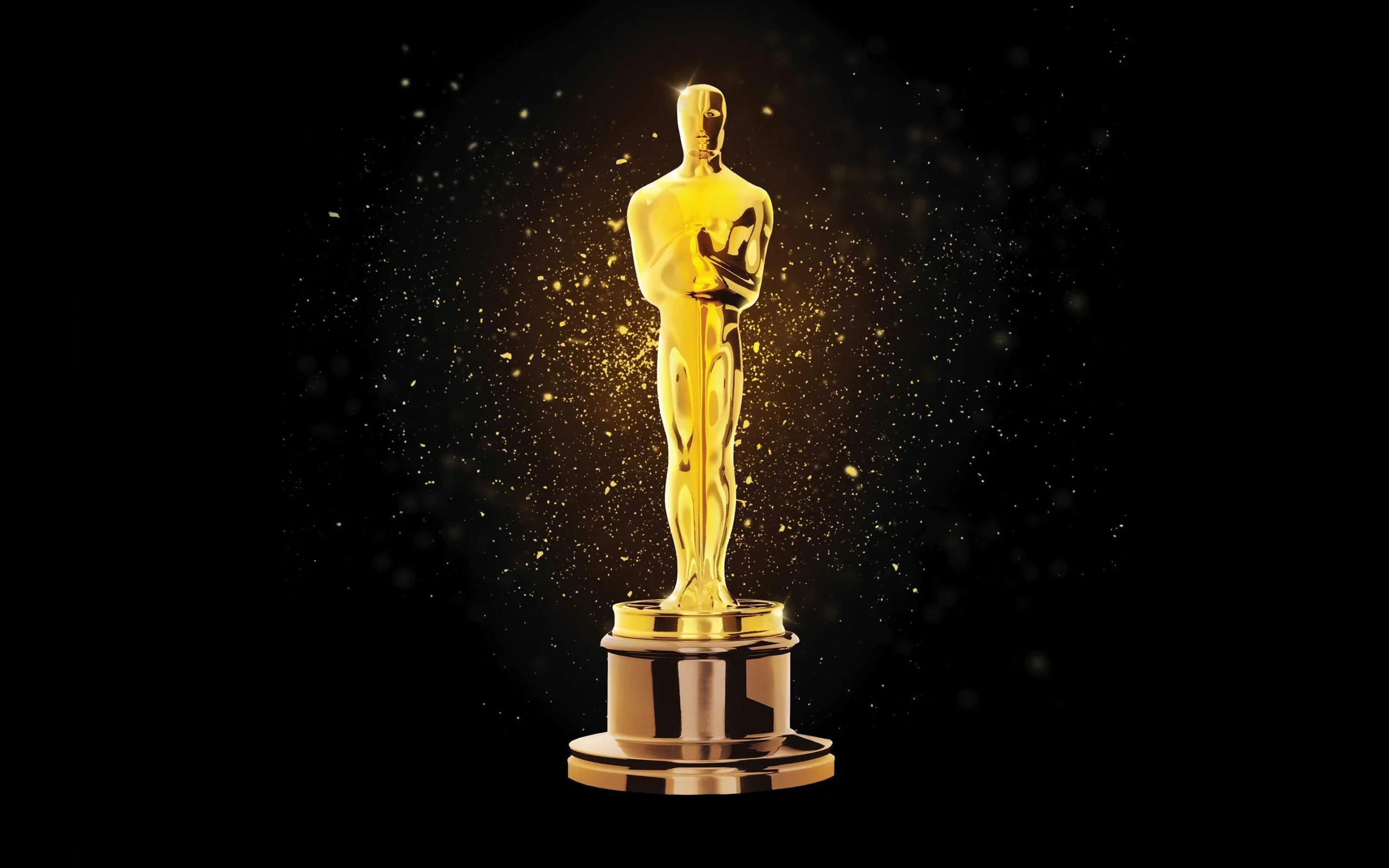 Statua Oscara sa pozadinskim svjetlom, simbolizirajući tajanstvenost i prestiž Akademijine nagrade za zasluge, dok pozadina nagovještava bogatu povijest i različite teorije o podrijetlu imena