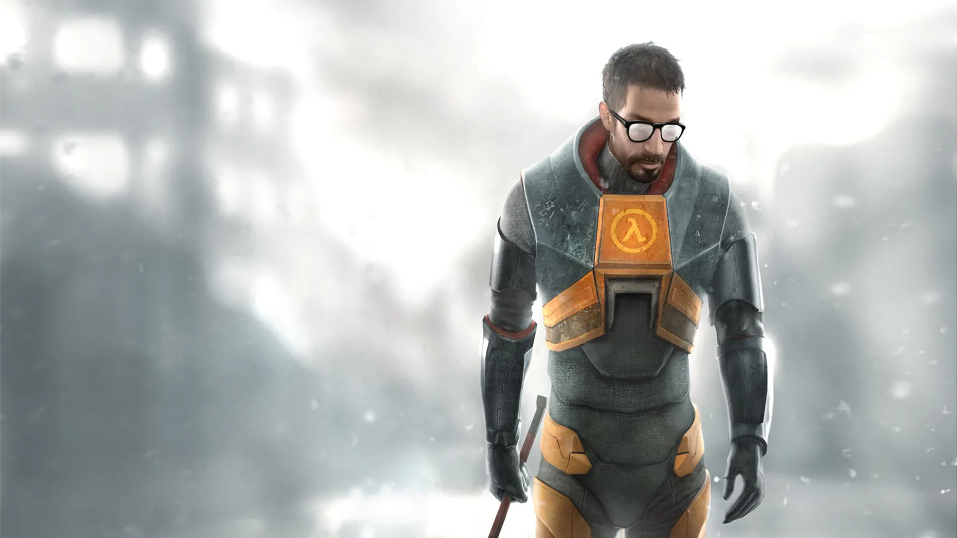 Gordon Freeman sa pajserom u apokaliptičnom pejzažu